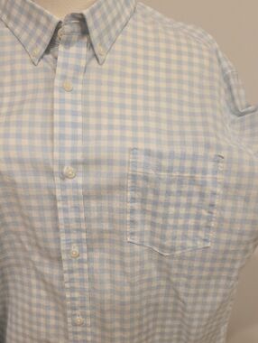 Nordstrom Light Blue Gingham Button-Down Shirt